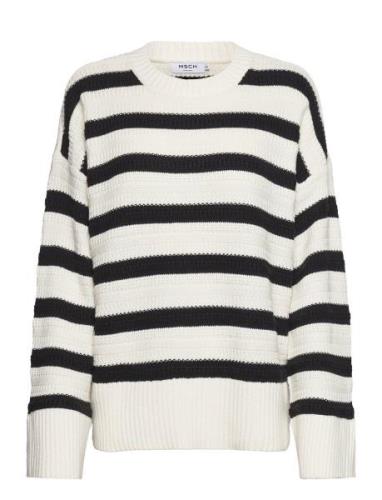 Mschjillena Pullover Stp Tops Knitwear Jumpers White MSCH Copenhagen