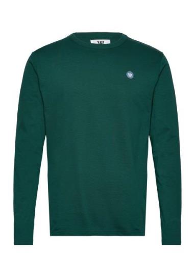 Mel Longsleeve Tops T-Langærmet Skjorte Green Double A By Wood Wood