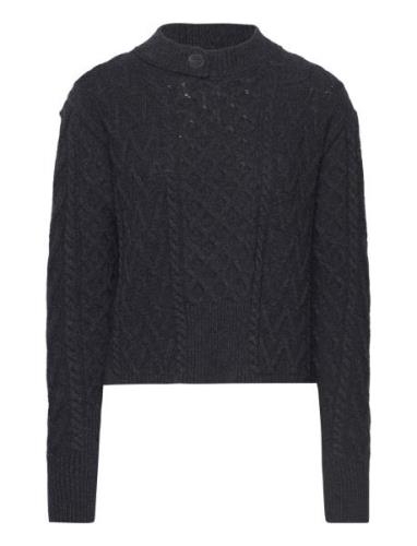 Tania Aran Knit Jumper Tops Knitwear Jumpers Grey Wood Wood