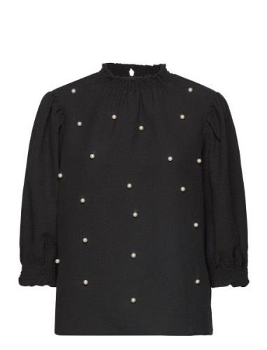 Beniasz Blouse Tops Blouses Long-sleeved Black Saint Tropez