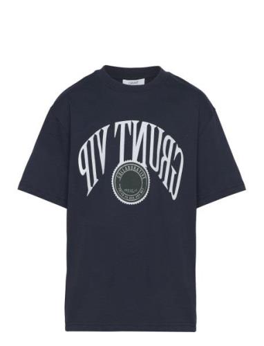 Bagheria Tee Tops T-Kortærmet Skjorte Navy Grunt