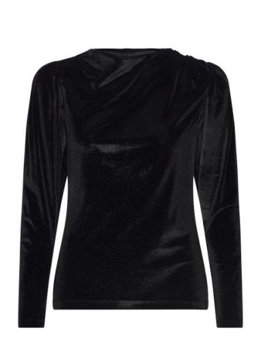 Butterflybbmaggias Blouse Tops Blouses Long-sleeved Black Bruuns Bazaa...