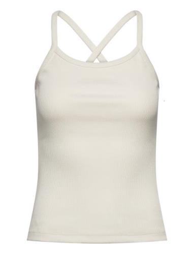 Winnie Rib Singlet Tops T-shirts & Tops Sleeveless Cream Residus