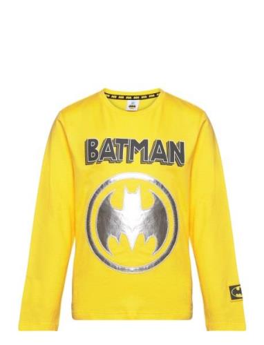 Long-Sleeved T-Shirt Tops T-shirts Long-sleeved T-Skjorte Yellow Batma...