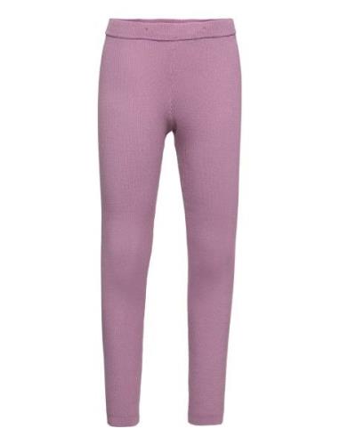 Leggings Rib Bottoms Leggings Purple Lindex