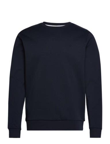 Double Knit Crew Tops Sweatshirts & Hoodies Sweatshirts Navy Hackett L...