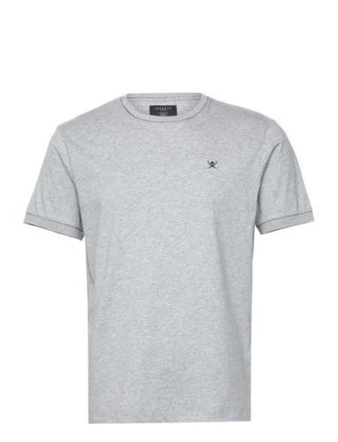 Jersey Tipped Tee Tops T-Kortærmet Skjorte Grey Hackett London