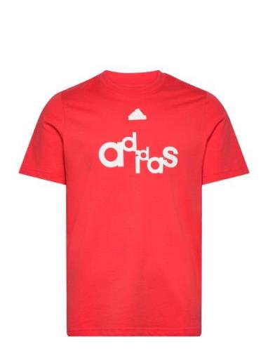 Bl Sj T Q1 Gd Sport T-Kortærmet Skjorte Red Adidas Sportswear