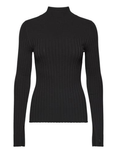 Iconic Rib Longsleeve Sweater Tops Knitwear Turtleneck Black Calvin Kl...