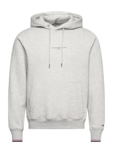 Tommy Logo Tipped Hoody Tops Sweatshirts & Hoodies Hoodies Grey Tommy ...