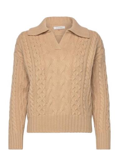 Valerie Knit Tops Knitwear Jumpers Beige Andiata