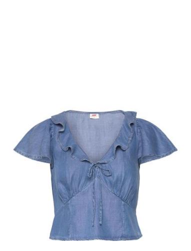 Mylene Blouse Vacation Mode 2 Tops Blouses Short-sleeved Blue LEVI´S W...