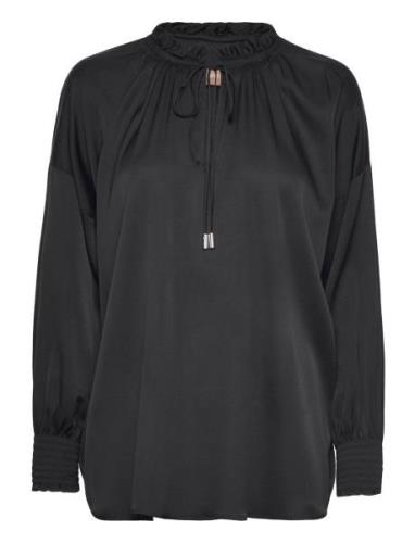 Baratina Tops Blouses Long-sleeved Black BOSS