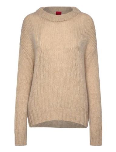 Sloos Tops Knitwear Jumpers Beige HUGO