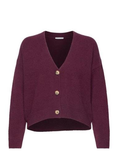 Bar Sa Knit Cardigan Tops Knitwear Cardigans Burgundy Tamaris Apparel