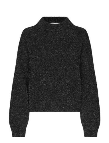 Lamilla Knit O-Neck Tops Knitwear Jumpers Black Second Female