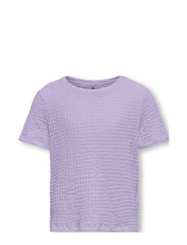 Koglumi S/S O-Neck Cross Back Jrs Tops T-Kortærmet Skjorte Purple Kids...