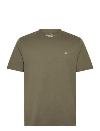 T-Shirts Short Sleeve Tops T-Kortærmet Skjorte Khaki Green Marc O'Polo