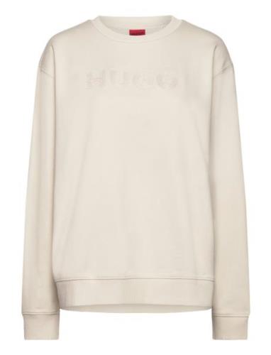 Disandra Tops Sweatshirts & Hoodies Sweatshirts Cream HUGO