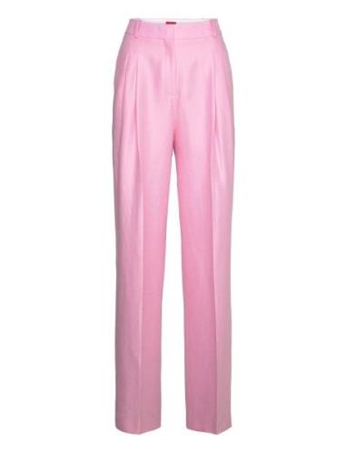 Havira Bottoms Trousers Wide Leg Pink HUGO