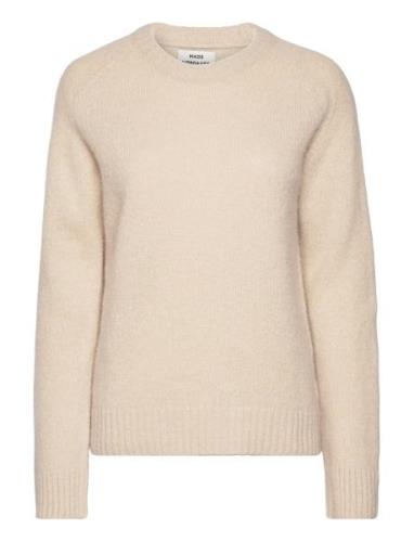 Alpaca Mateo Sweater Tops Knitwear Jumpers Beige Mads Nørgaard