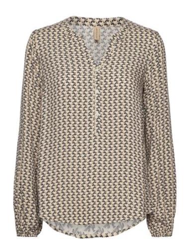 Sc-Talita Tops Blouses Long-sleeved Beige Soyaconcept