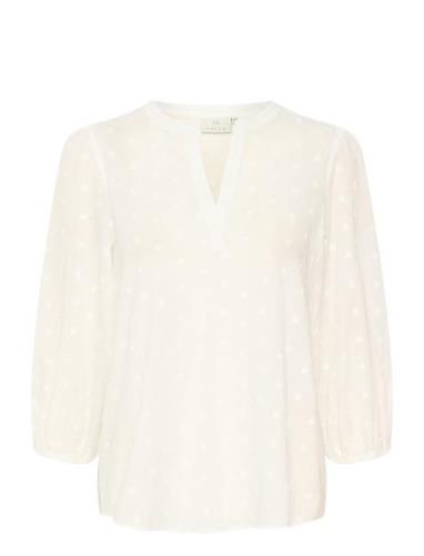 Kajollia Blouse Tops Blouses Long-sleeved White Kaffe