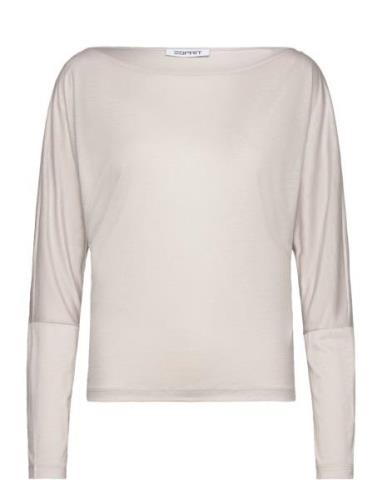 T-Shirts Tops T-shirts & Tops Long-sleeved Grey Esprit Casual