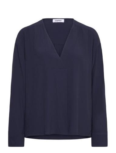 Blouses Woven Tops Blouses Long-sleeved Navy Esprit Casual