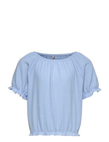 Kognew Naya S/S Top Jrs Tops T-Kortærmet Skjorte Blue Kids Only