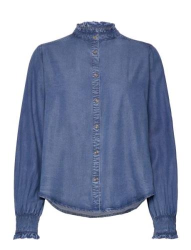 Galiend-M Tops Shirts Long-sleeved Blue MbyM