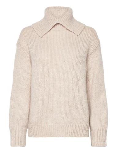 Pullover Long Sleeve Tops Knitwear Turtleneck Beige Marc O'Polo