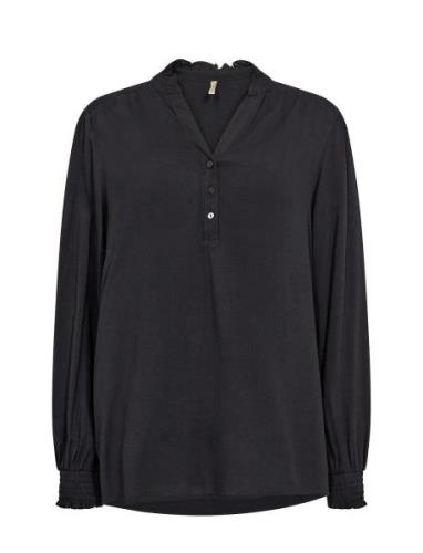 Sc-Radia Tops Blouses Long-sleeved Black Soyaconcept