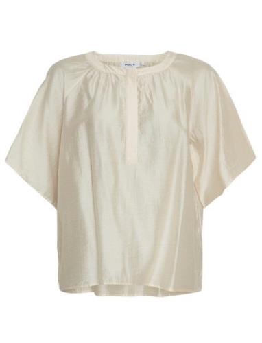 Mschvarsha Romina 2/4 Top Tops Blouses Short-sleeved Cream MSCH Copenh...