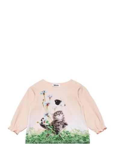 Elina Tops T-shirts Long-sleeved T-Skjorte Pink Molo