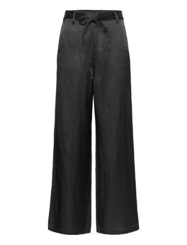 David - High Shine Blend Rd Bottoms Trousers Wide Leg Black Day Birger...