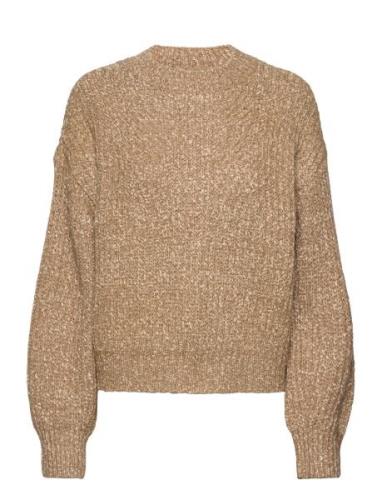 Mschellemina Pullover Tops Knitwear Jumpers Beige MSCH Copenhagen