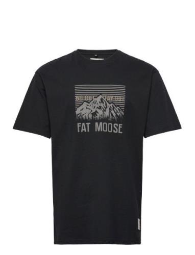 Hike Tee Tops T-Kortærmet Skjorte Black Fat Moose