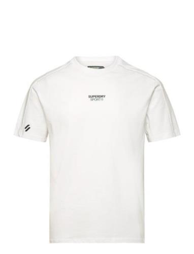 Sport Tech Logo Relaxed Tee Sport T-Kortærmet Skjorte White Superdry S...