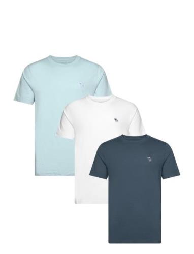 Anf Mens Knits Tops T-Kortærmet Skjorte Blue Abercrombie & Fitch