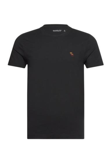 Anf Mens Knits Tops T-Kortærmet Skjorte Black Abercrombie & Fitch