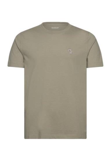 Anf Mens Knits Tops T-Kortærmet Skjorte Green Abercrombie & Fitch