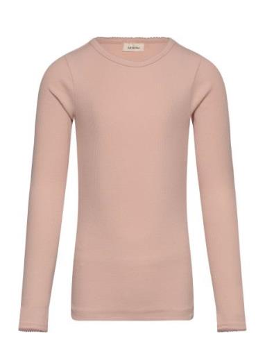 Nmfgago Kin Ls Slim Top Lil Tops T-shirts Long-sleeved T-Skjorte Pink ...