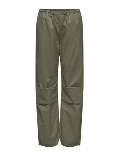 Onlecho-Laia Mw Ripstop Parachute Cc Pnt Bottoms Trousers Wide Leg Gre...