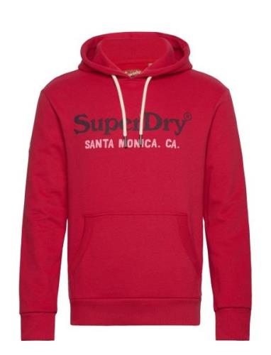 Venue Duo Logo Hoodie Tops Sweatshirts & Hoodies Hoodies Red Superdry