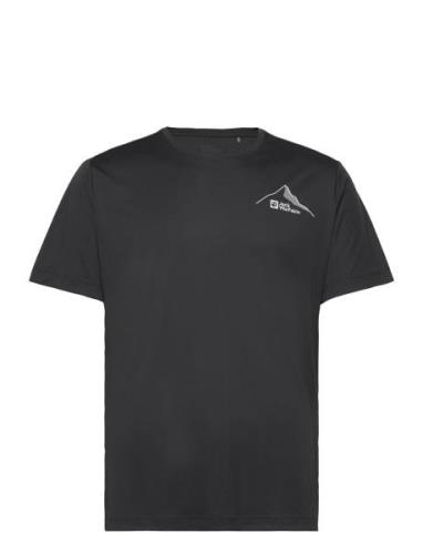 Peak Graphic T M Sport T-Kortærmet Skjorte Black Jack Wolfskin