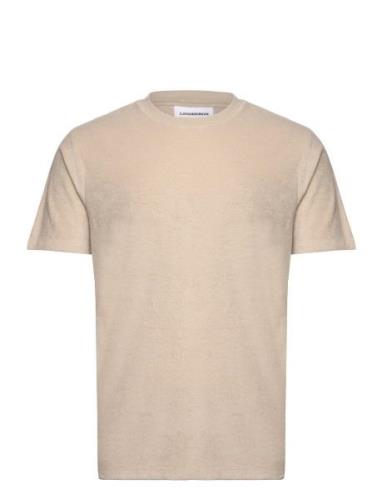 Ss Tee Terry Tops T-Kortærmet Skjorte Beige Lindbergh