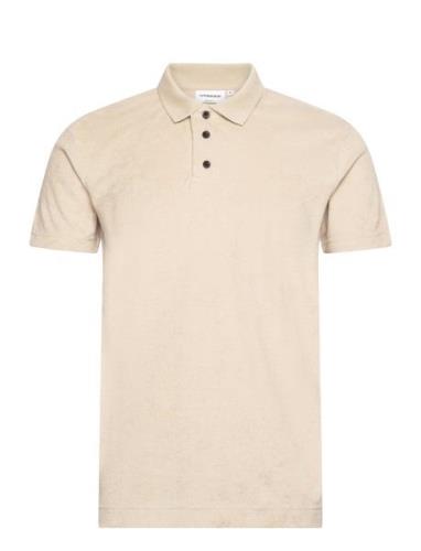 Terry Pique Tops Polos Short-sleeved Beige Lindbergh