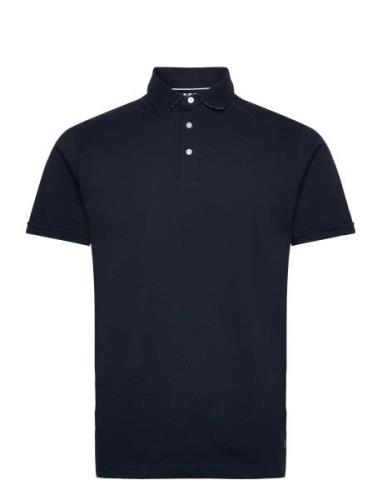 Swim Trim 3D Box Tops Polos Short-sleeved Navy Hackett London