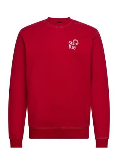 Ray-Bow Crew Tops Sweatshirts & Hoodies Sweatshirts Red Stan Ray